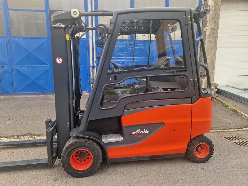 LINDE E35HL, bateriový, DUPLEX 3,2m, K PRONÁJMU i PRODEJI