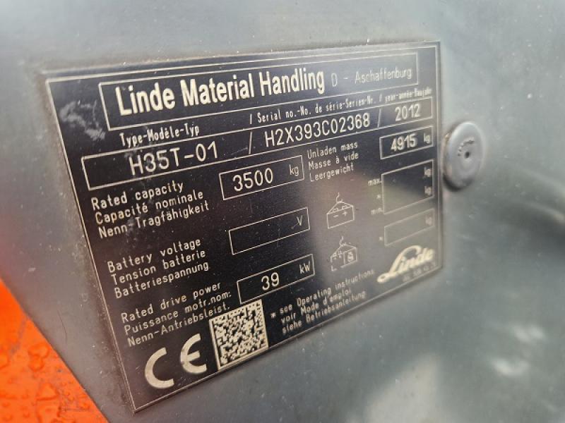 LINDE H 35 T, LPG, stožár STANDARD, r.v. 2012, K PROEJI i PRONÁJMU