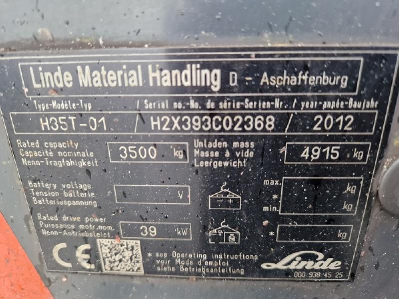 LINDE H 35 T, LPG, stožár STANDARD, r.v. 2012, POUZE K PRONÁJMU